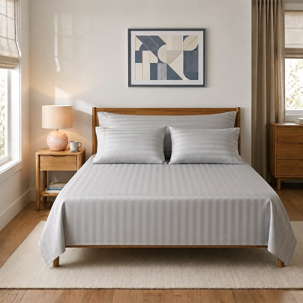 Premium Stripe Bed Sheet - Nefertity